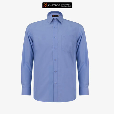 Áo sơ mi nam KHATOCO Tailor Fit dài tay mã A1MD360T1-CNBL 635-2804-D