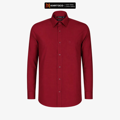 Áo sơ mi nam KHATOCO Tailor Fit dài tay mã A1MD360T1-CNDO 441-2804-D
