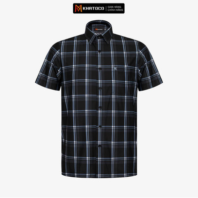 Áo sơ mi nam KHATOCO Tailor Fit ngắn tay mã A1MN518T2-CNCR 002-2801-N