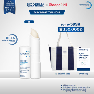 Son dưỡng môi khô nứt nẻ và tổn thương Bioderma Atoderm Stick Levres - 4g