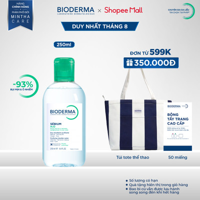 Dung dịch làm sạch và tẩy trang công nghệ Micellar Bioderma Sebium H2O - 250ml