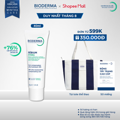 Kem dưỡng ẩm giảm khô căng, bong tróc cho da mụn Bioderma Sebium Hydra - 40ml
