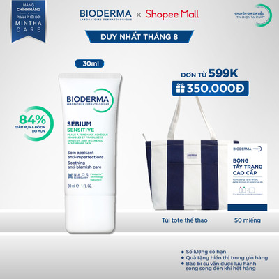 Kem dưỡng giảm mụn viêm nhạy cảm Bioderma Sebium Sensitive - 30ml