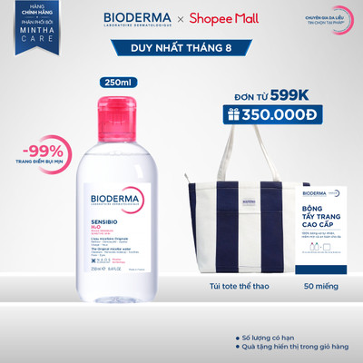 Dung dịch làm sạch và tẩy trang công nghệ Micellar Bioderma Sensibio H2O - 250ml
