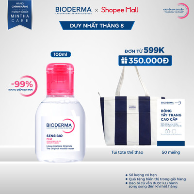 Dung dịch làm sạch và tẩy trang công nghệ Micellar Bioderma Sensibio H2O - 100ml