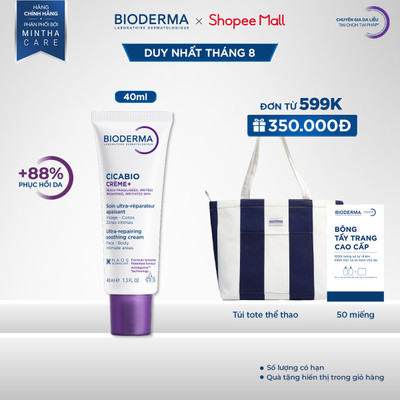 Kem phục hồi da tổn thương và ngăn ngừa sẹo Bioderma Cicabio Crème+ 40ml
