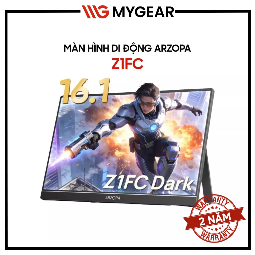 Màn hình di động ARZOPA Z1FC Dark / Gray 16.1 Inch FHD 144Hz IPS