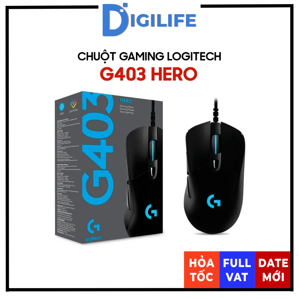 [NEW CHÍNH HÃNG] Chuột Gaming Logitech G403 Hero RGB