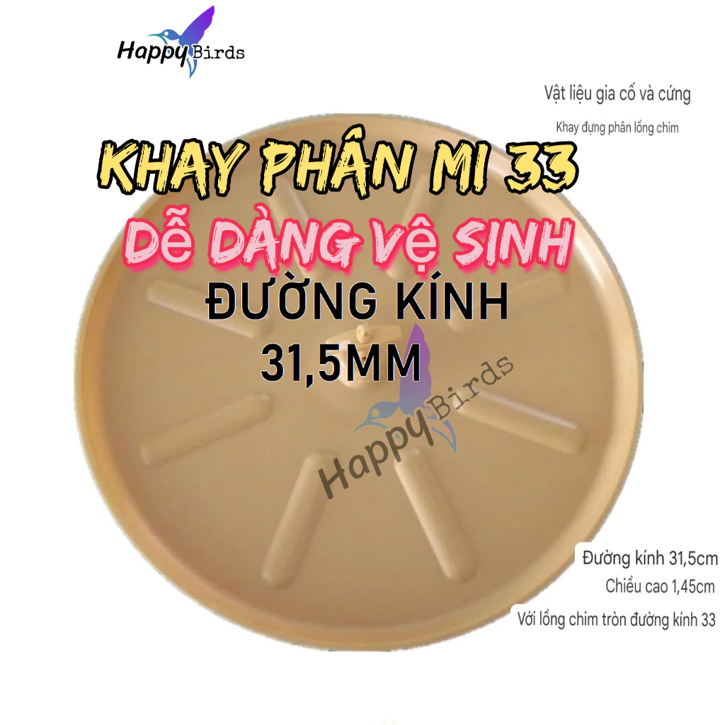 Khay Đựng Phân Lồng Chim, Lồng Tròn, Miếng Lót Phân Dày, Khay Đựng Phân, Lồng Chim, Khung Tròn, Khay