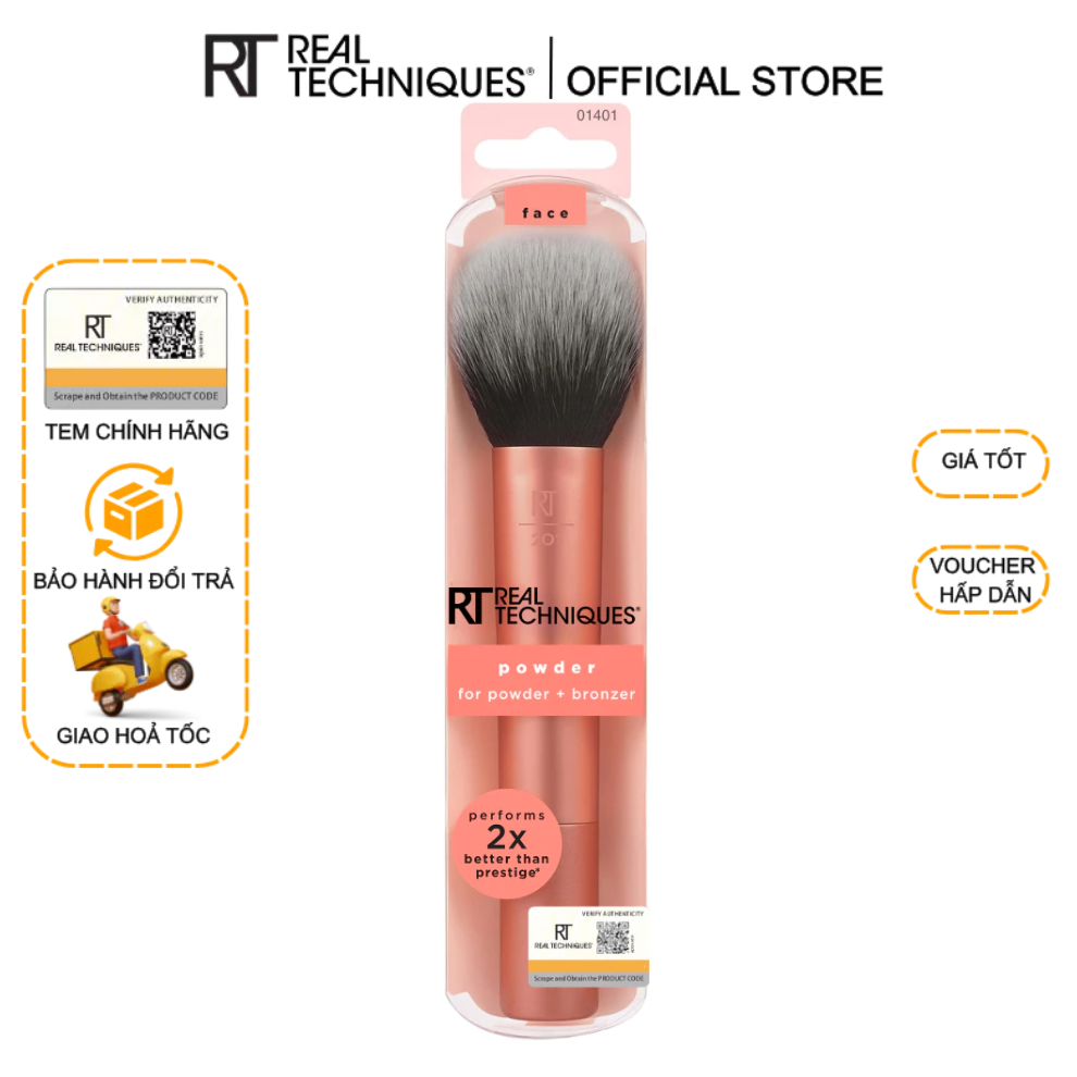 Cọ phủ phấn mẫu mới RT Real Techniques Powder Brush RT201 mã loại 01401