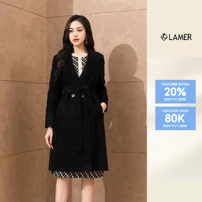 Áo Dạ LAMER Khâu Tay Dáng Dài Cao Cấp Túi Dọc L65W22T040