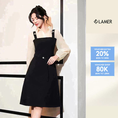 Đầm dáng A phối voan đai SHE'S BACK S63R23Q065