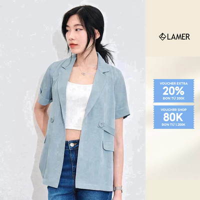 Áo Blazer Nữ Tay Ngắn Đai Rời Mặc Mùa Hè VIENNE TRAN V65D21H048