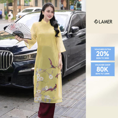 Áo dài cách tân chim thiên đường SHE'S BACK S61A23Q013