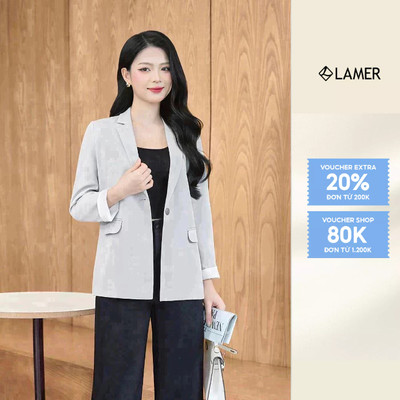 Áo Blazer Nữ Dáng Suông Dài Tay Áo Vest Nữ 2 Lớp Đứng Form VIEN TRAN O65B26Q001