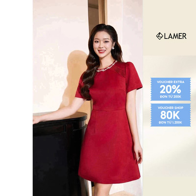 Đầm dạ hội dáng A cổ đính đá SHE'S BACK S63R23Q069