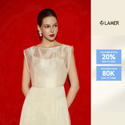 Áo Voan Croptop Đính Hoa Xẻ Sau Nơ Buộc LAMER S61B26Q002