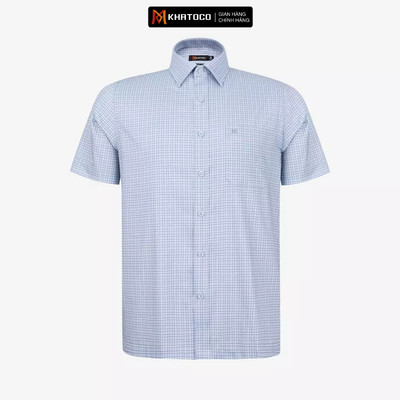 Áo sơ mi nam KHATOCO Tailor Fit ngắn tay mã A1MN518T2-CNCR 889-2711-N