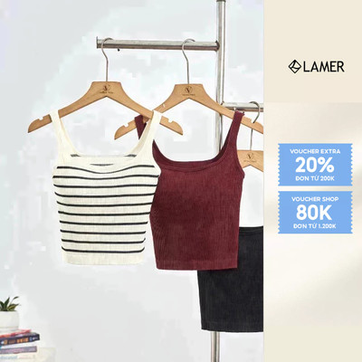 Áo 2 Dây Cổ Chữ U Có Lót Ngực Áo Hai Dây Bản To MCHIC P61O25Q003