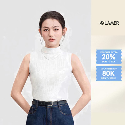 Áo Len Sát Nách Dáng Ôm Áo Len Giữ Nhiệt Mặc Cổ 3 Phân Mặc Trong LAMER D61W25Q008