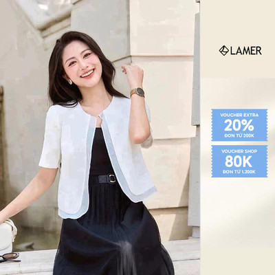 Áo Vest 2 Lớp Dáng Suông Tay Lỡ Phối Voan LAMER L65B24Q017