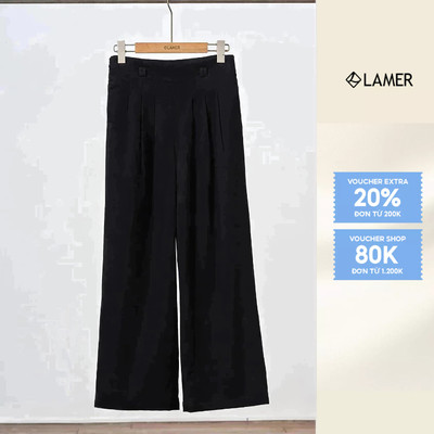 Quần ống rộng cạp liền ly bung LAMER L64W25Q010