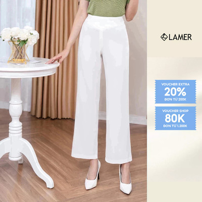 Quần ống rộng dáng dài cạp liền LAMER L64W23Q016