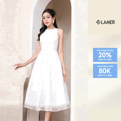 Đầm Dạ Hội SHE'S BACK Xòe Đắp Ren S63L23Q044