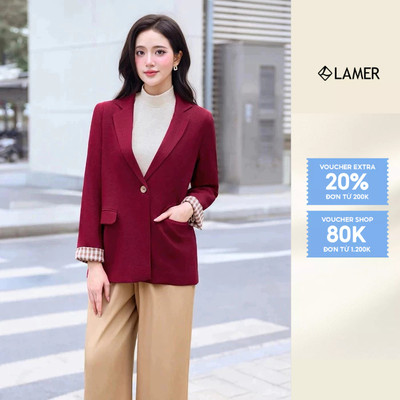 Áo Blazer Nữ Dáng Suông Dài Tay Áo Vest Nữ 2 Lớp Đứng Form VIEN TRAN V65B25T017