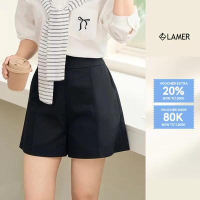 Quần Short Nữ LAMER FASHION Dáng Rộng Túi Chéo Trẻ Trung V64S26H006