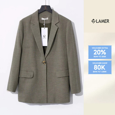 Áo Vest Nữ Dáng Suông Dài Tay Áo Blazer Nữ Thanh Lịch VIEN TRAN V65B24T011