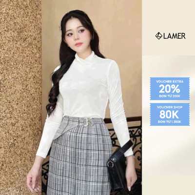 Áo Giữ Nhiệt Nữ Nhiều Màu Basic Dễ Phối Đồ Áo Len Thun Cổ Lọ Giữ Nhiệt LAMER O61B25T007