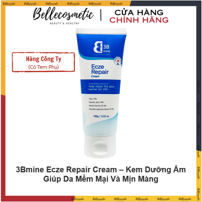 [Hàng cty] 3Bmine Ecze Repair Cream – Kem Dưỡng Ẩm Giúp Da Mềm Mại Và Mịn Màng