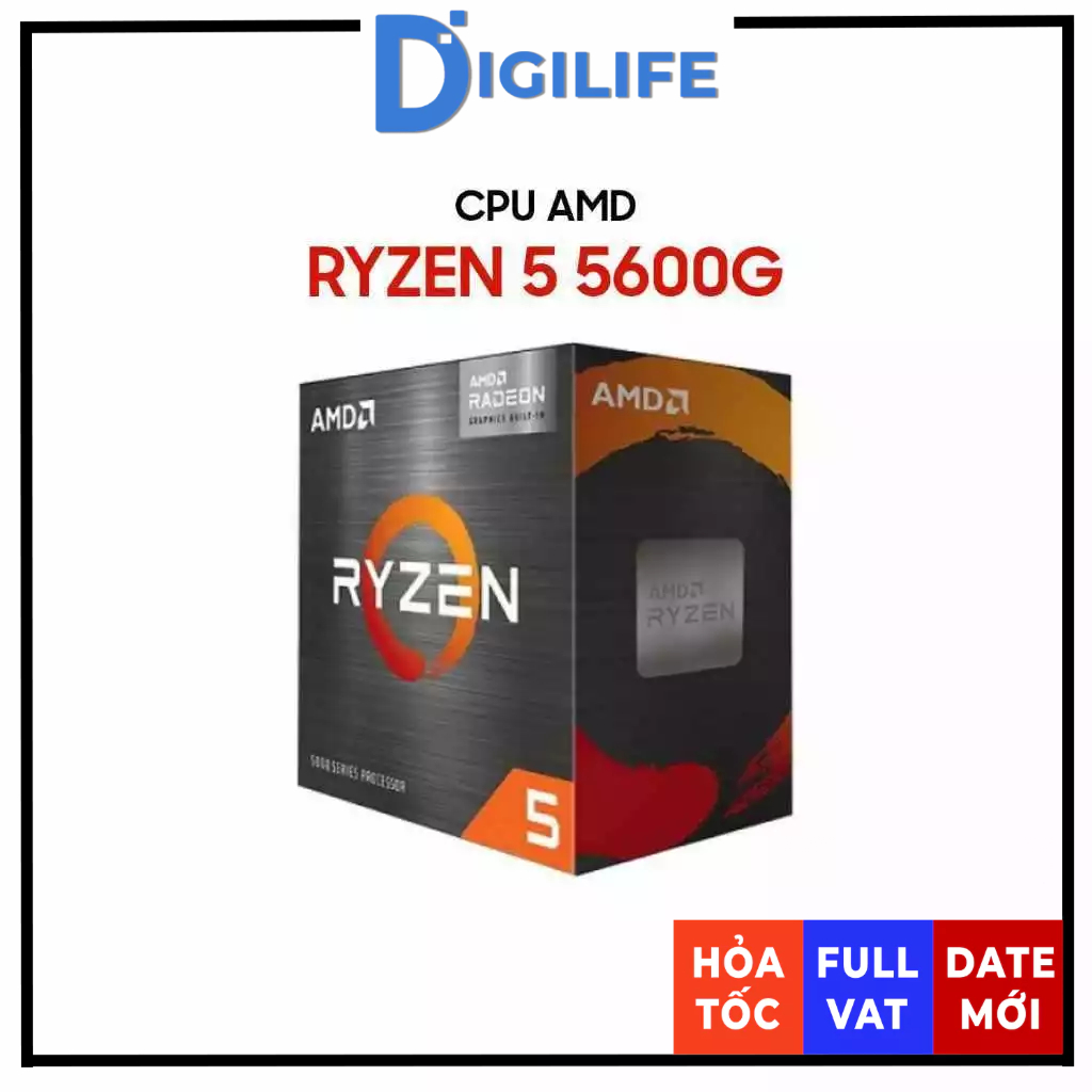 [FULL VAT] CPU AMD Ryzen 5 5600G 6 Nhân 12 Luồng Socket AM4 TRAY