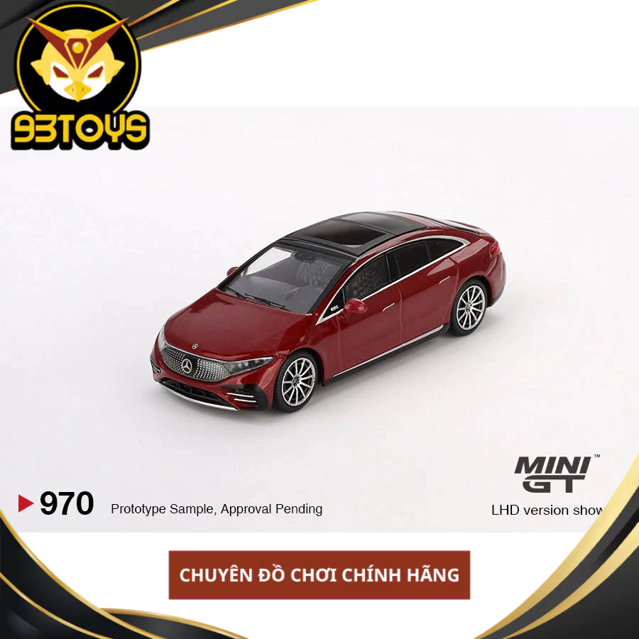 MÔ HÌNH XE Mini GT Box Version MGT00970 Mercedes-Benz EQS 580 4MATIC Red Metallic