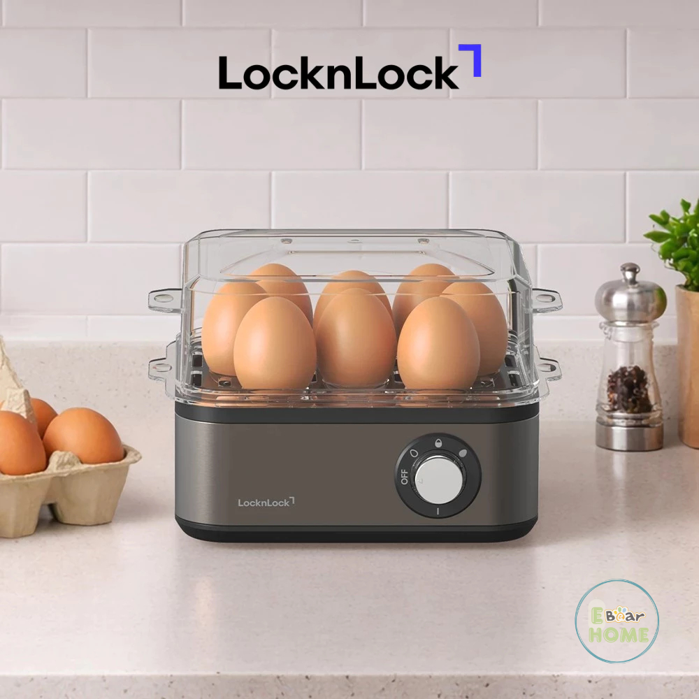 Máy hấp trứng và đa dạng món hấp khác LocknLock Multi Egg Cooker EJE223GRY