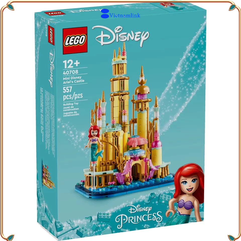 LE GO 40708 DISNEY Mini Lâu đài Ariel Mini Disney Ariel's Castle Hàng mới, chính hãng 100%
