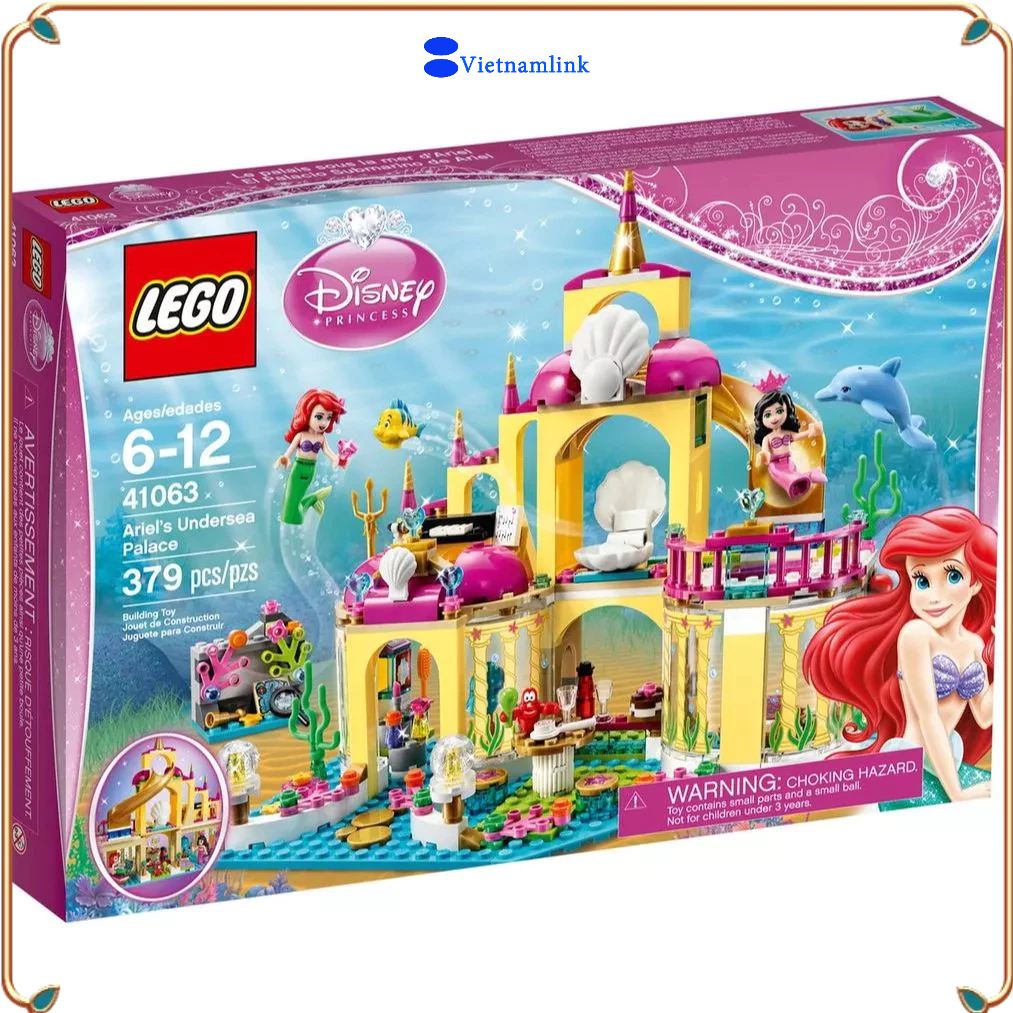 LE GO 41063 DISNEY Vương quốc dưới biển của Ariel Ariel's Undersea Palace Hàng mới, chính hãng 100%