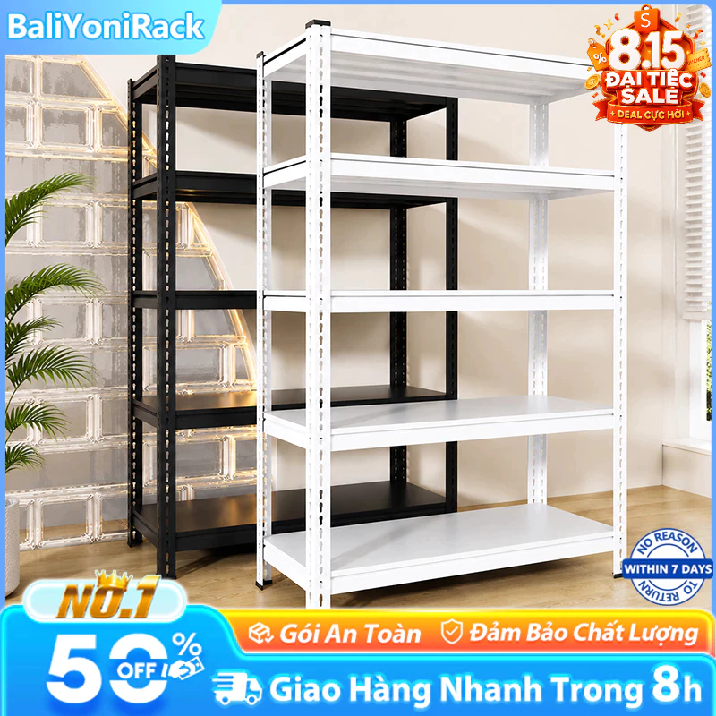Bali Kệ Sắt V Lỗ đa năng 3/4/5 Tầng đựng đồ toàn bằng sắt lắp Kệ Sắt Đa Năng Đựng Đồ Dễ Lắp Đặt Hàng