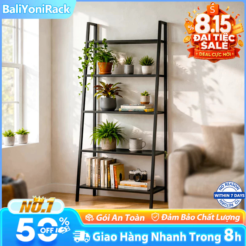 Bali Kệ Đa Năng Hình Thang 4 Tầng Phòng Ngủ Chắc Chắn Hàng Nhập Khẩu Kệ Sắt Decor Trang Trí Phòng Khách