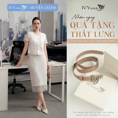 Chân váy bút chì phối ren, chân váy nữ công sở hiện đại IVY moda MS 31T0304