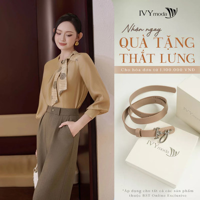 Áo sơ mi nữ dài tay cổ cách điệu, áo sơ mi nữ kiểu công sở IVY moda MS 17T0289