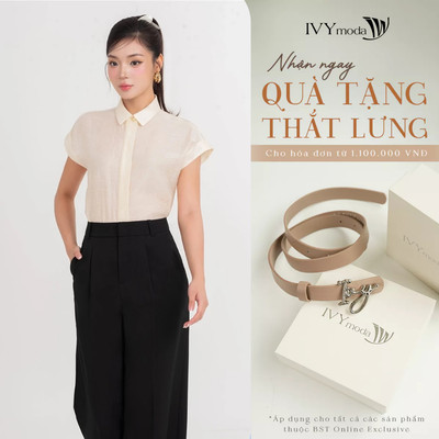 Áo sơ mi Tencel họa tiết dệt nổi, Áo công sở dạo phố nữ IVY moda MS 16T0278