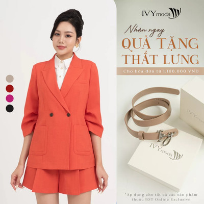 Áo blazer nữ dáng dài tuytsi, áo blazer công sở hiện đại IVY moda MS 61T0230
