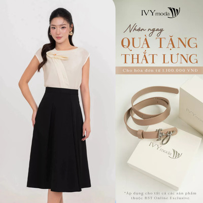 Áo sơ mi lụa họa tiết nơ lệch, áo sơ mi nữ công sở dạo phố IVY moda MS 16T0307