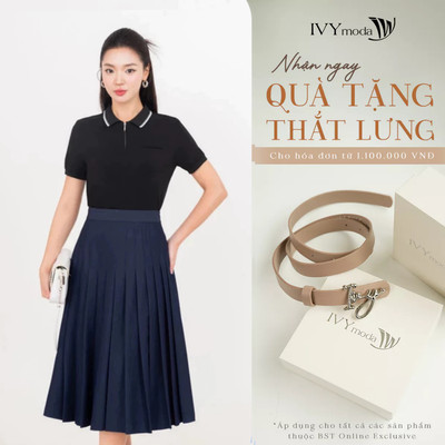 Áo polo cổ phối viền, Áo thun công sở dạo phố nữ IVY moda MS 57T0267