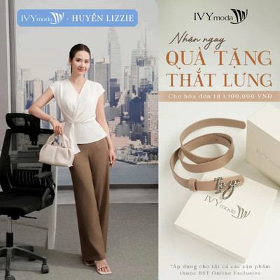 Quần tây nữ dáng suông cạp cao, quần suông nữ công sở tôn dáng IVY moda MS 22T0321