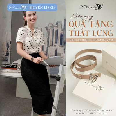 Áo sơ mi lụa nữ ngắn tay, Áo sơ mi công sở nữ IVY moda MS 16T0279