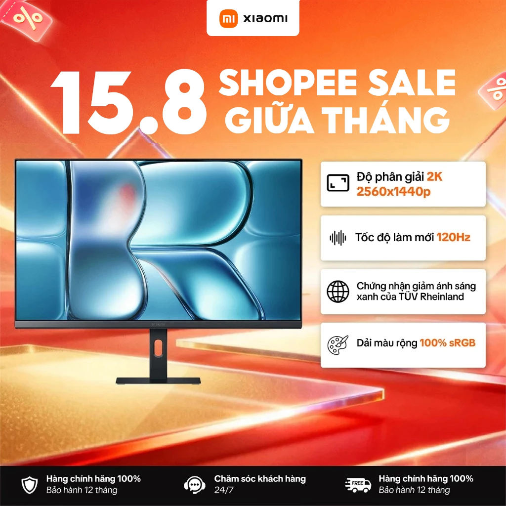 Màn Hình Máy Tính Xiaomi 2K Monitor A27Qi EU 27inch 2026 / 120Hz / 2K / 6ms - Phiên Bản Quốc Tế, Bảo