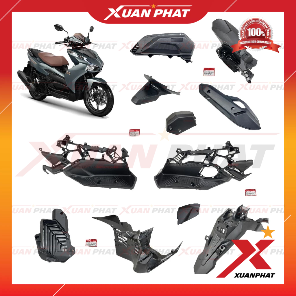 [MÓN LẺ] Bộ nhựa nhám Air Blade AB 160/125 4val chính hãng, dàn mủ nhám đen AB 160 125 2022 2023 202